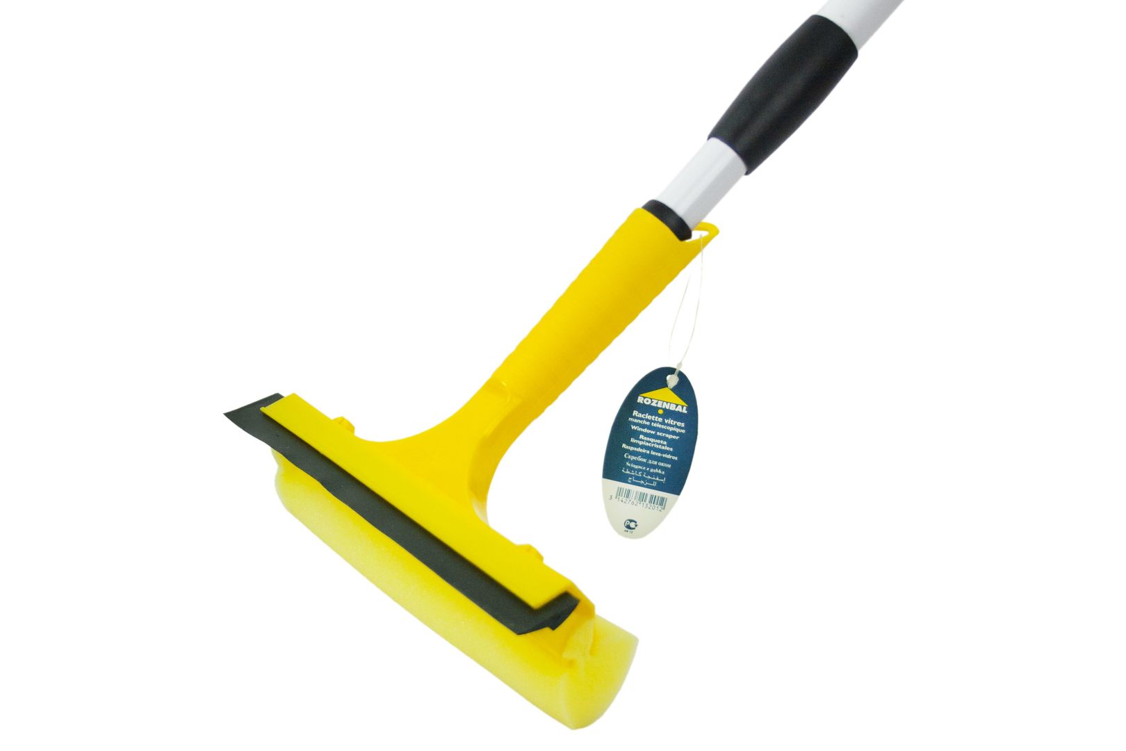 Window squeegee with sponge and telescopic handle Rozenbal Ibérica