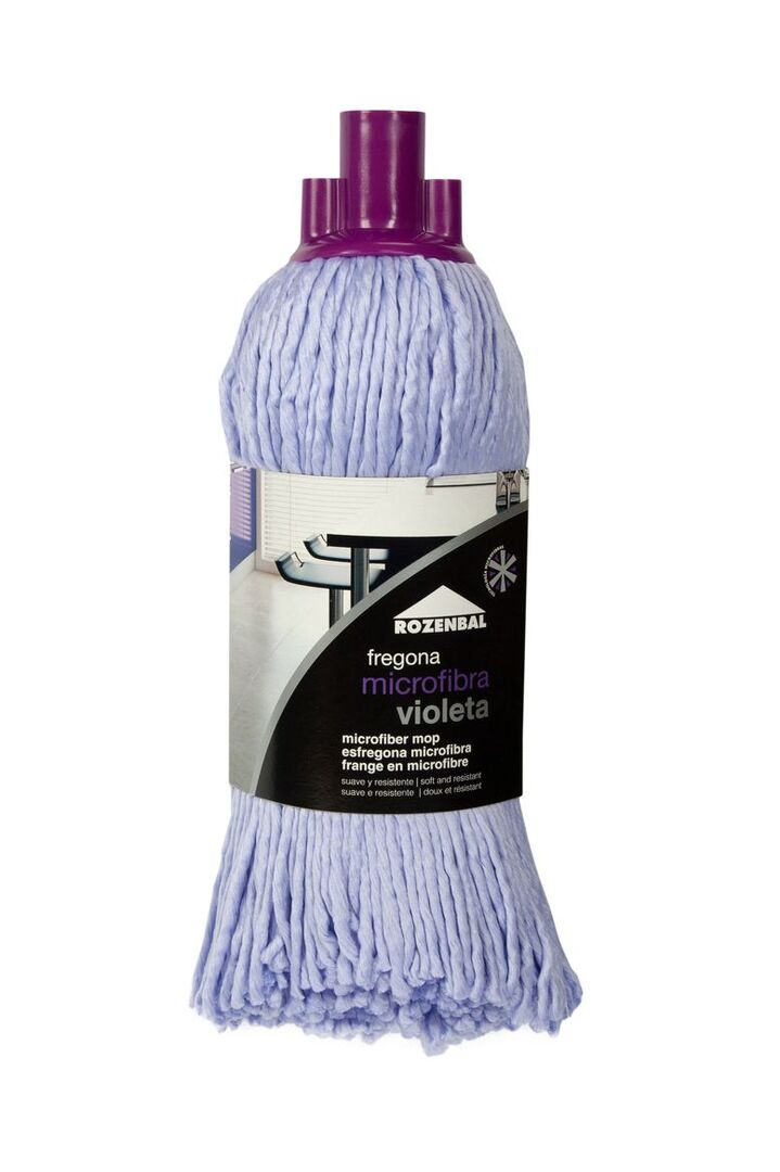 Violet microfibre mop