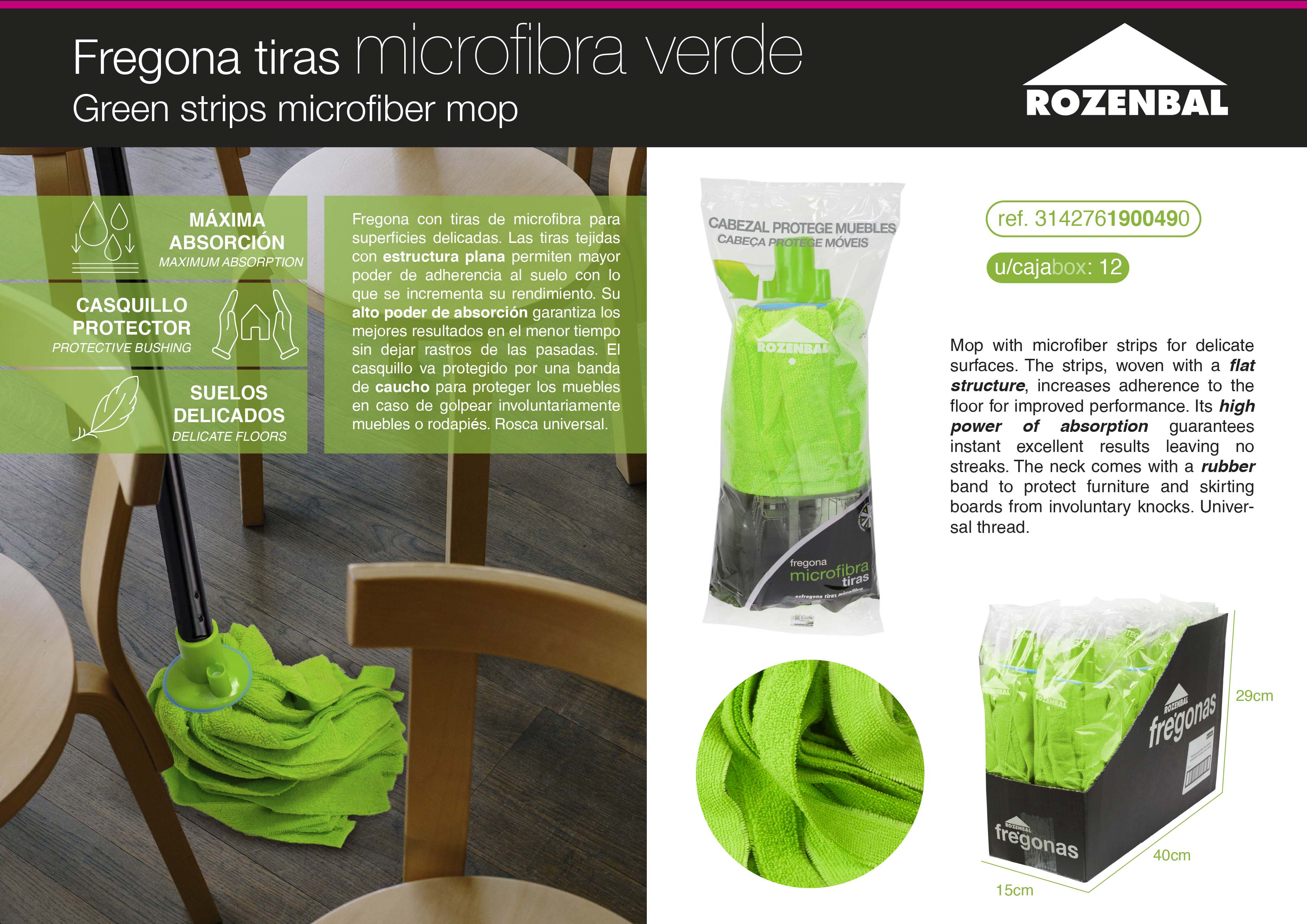 Funda De Lavado / Mopa SPRINT PROGRESSIVE – Vermop: Anchura 400 Mm